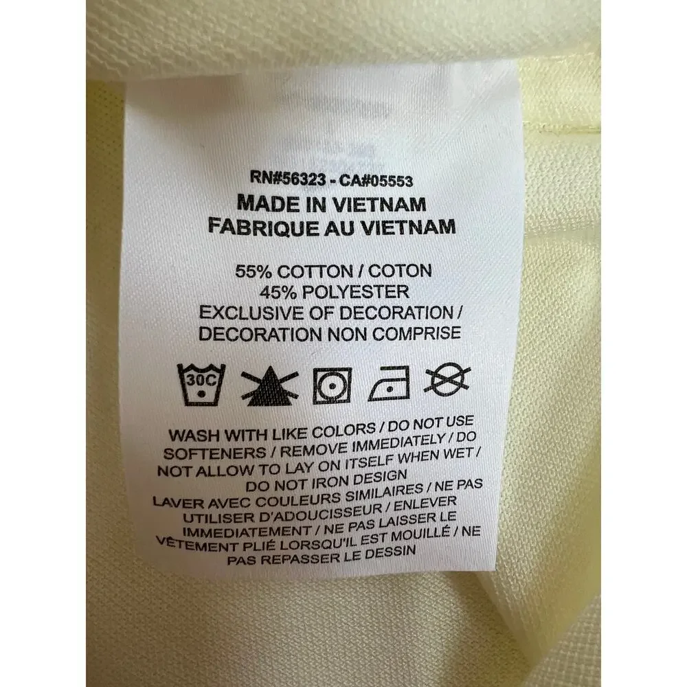 Nike Dri-Fit Yellow Women’s Golf Polo Shirt White Multi BV0186-393 Size L
